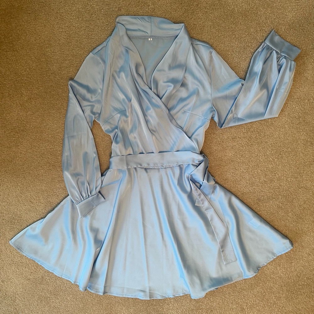 Baby blue mini dress